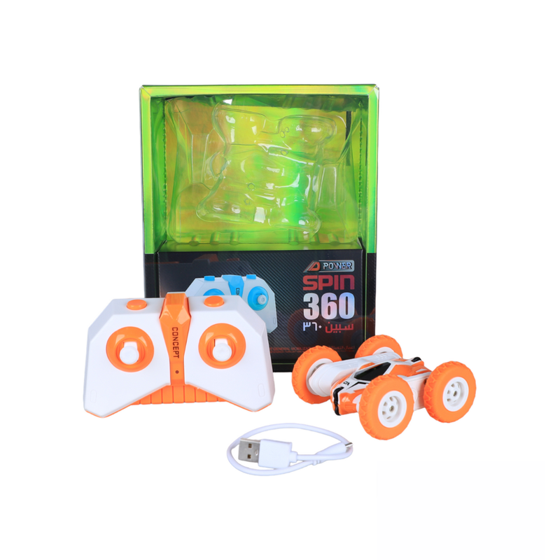 D-Power - Mini Remote Control 2.4GHZ Stunt Car - Orange - Laadlee