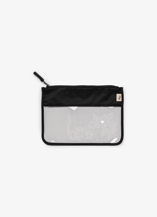 Citron Clear Zipper Pouch Large - Black