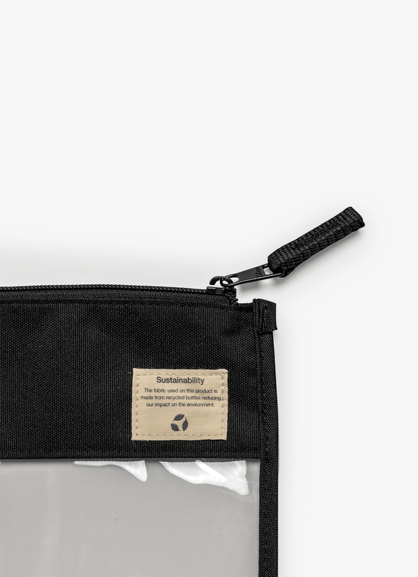 Citron Clear Zipper Pouch Large - Black