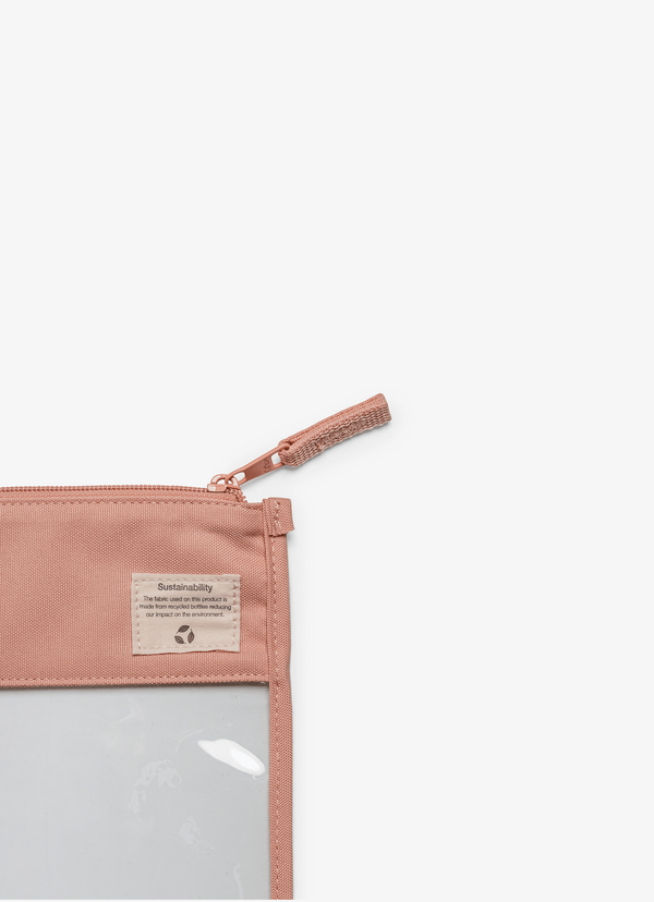 Citron Clear Zipper Pouch Small - Blush Pink