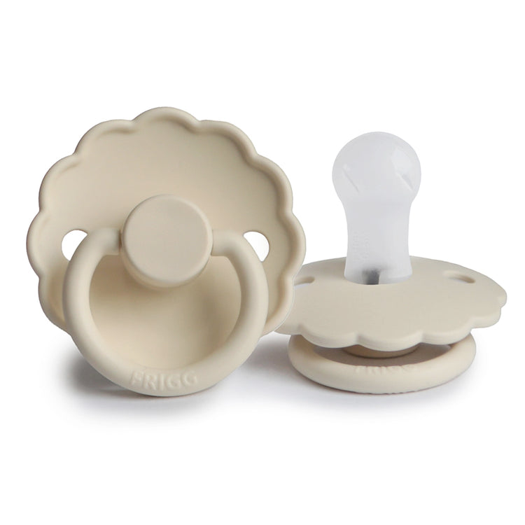 Frigg Daisy Silicone Baby Pacifier 0-6M, 1Pack, Cream - Size 1 - Laadlee