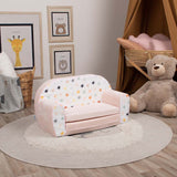 Delsit Double Sofa Stars On Chenille - Pink