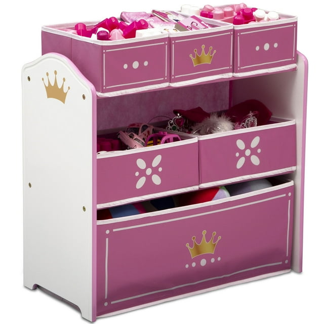 Delta Children Princess Crown Multi Bin Toy Organizer