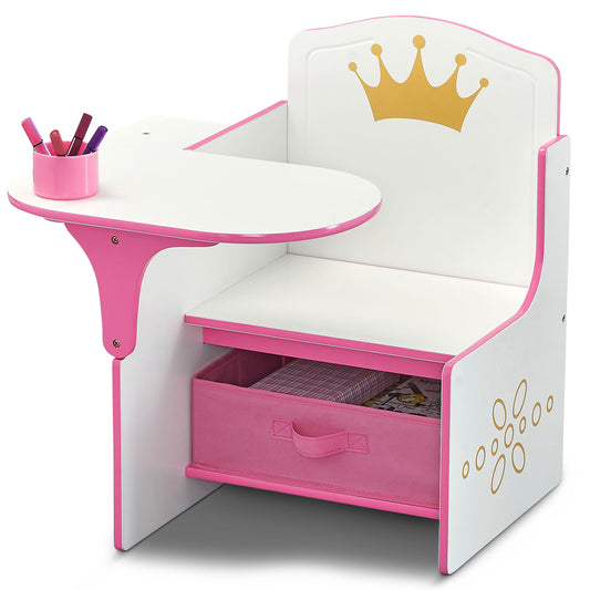 Delta Children Princess Crown Chair Desk With Storage Bin