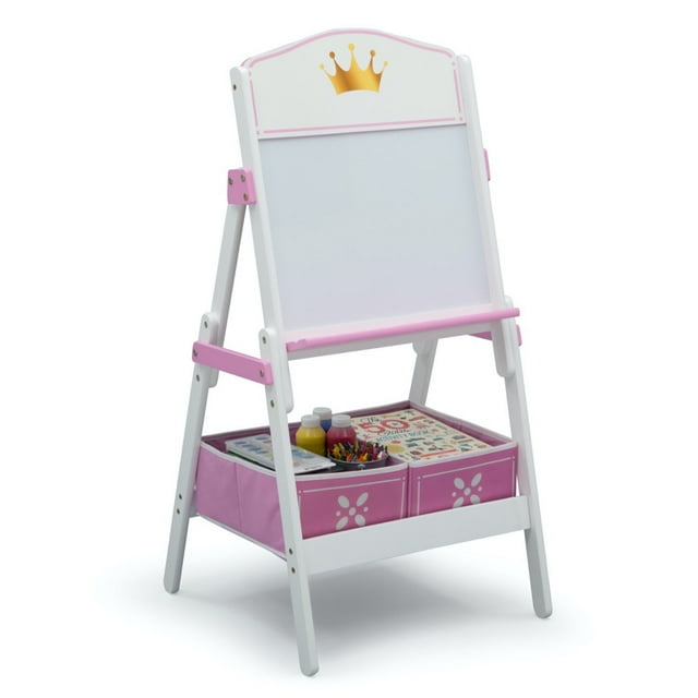 Delta Children Princess Crown Wooden Activity Easel With Storage