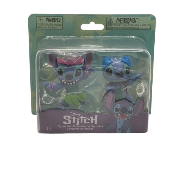 Disney Stitch Figure 2Pks Hula + Superhero - Laadlee