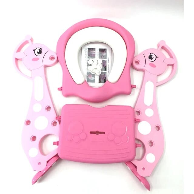 Pikkaboo EasyGo+ Potty Training Seat with Step Ladder - Pink Giraffe