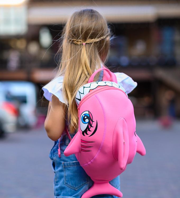 Crazy Safety Children Backpack Shark - Pink - Laadlee