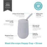 ezpz Happy Cup & Straw System - Pewter