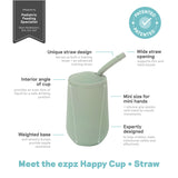 ezpz Happy Cup & Straw System - Sage