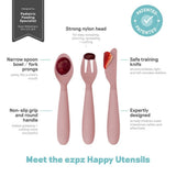 ezpz Happy Cutlery Set - Blush