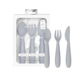 ezpz Happy Cutlery Set - Pewter