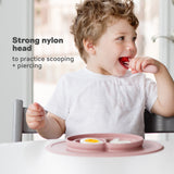 ezpz Mini Utensils (Spoon + Fork) - Blush