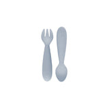 ezpz Mini Utensils (Spoon + Fork) - Pewter