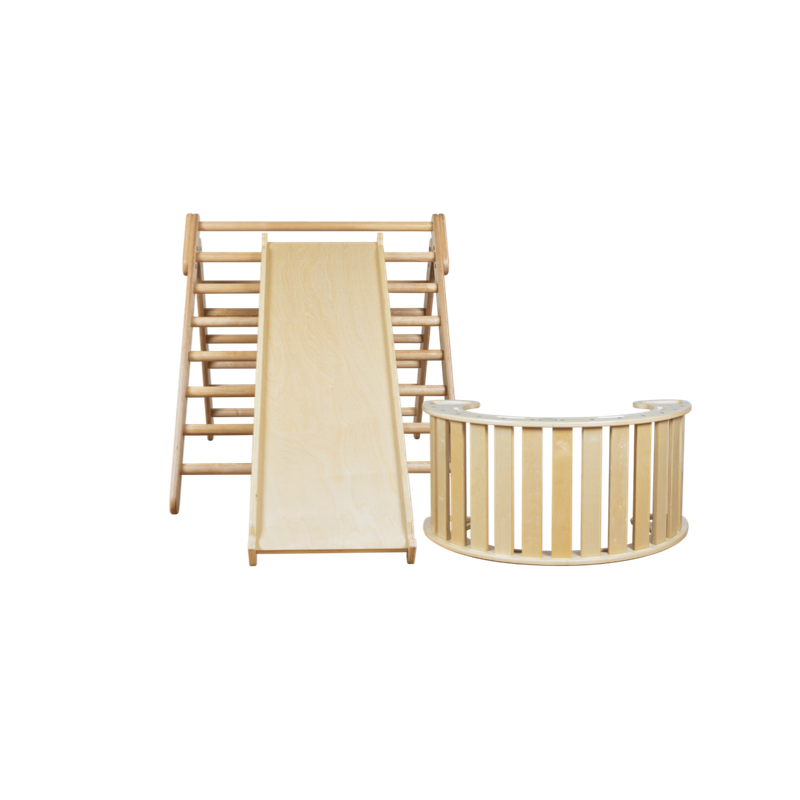 Ezzro Large Toddler Climbing Set - Natural - Laadlee