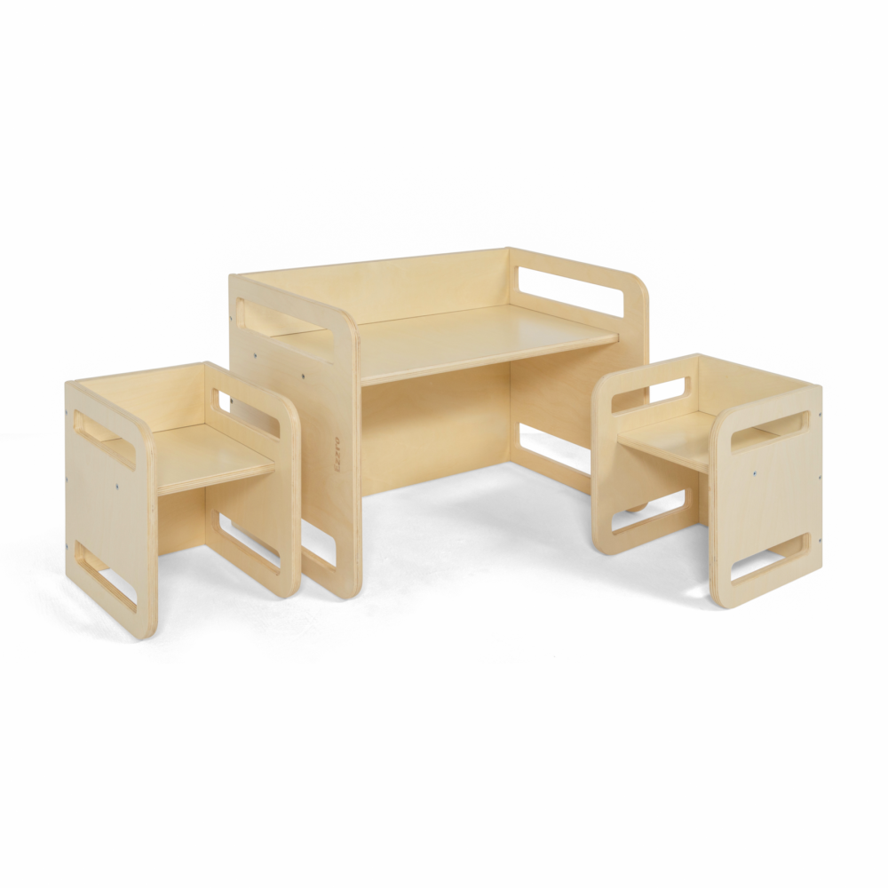 Ezzro Montessori Table Set - Natural - Laadlee