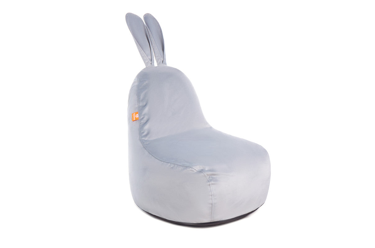 Ezzro Lavish Velvet Round Bottom Bunny Lounger - Light Grey - Laadlee