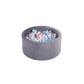 Ezzro Round Ball Pit Velvet Silver With 100 Balls - White, Baby Blue, Baby Pink, Pearl