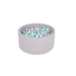 Ezzro Round Ball Pit Grey Melange 120 x 50 With 400 Balls - Light Grey, Pearl, Baby Blue, Lime