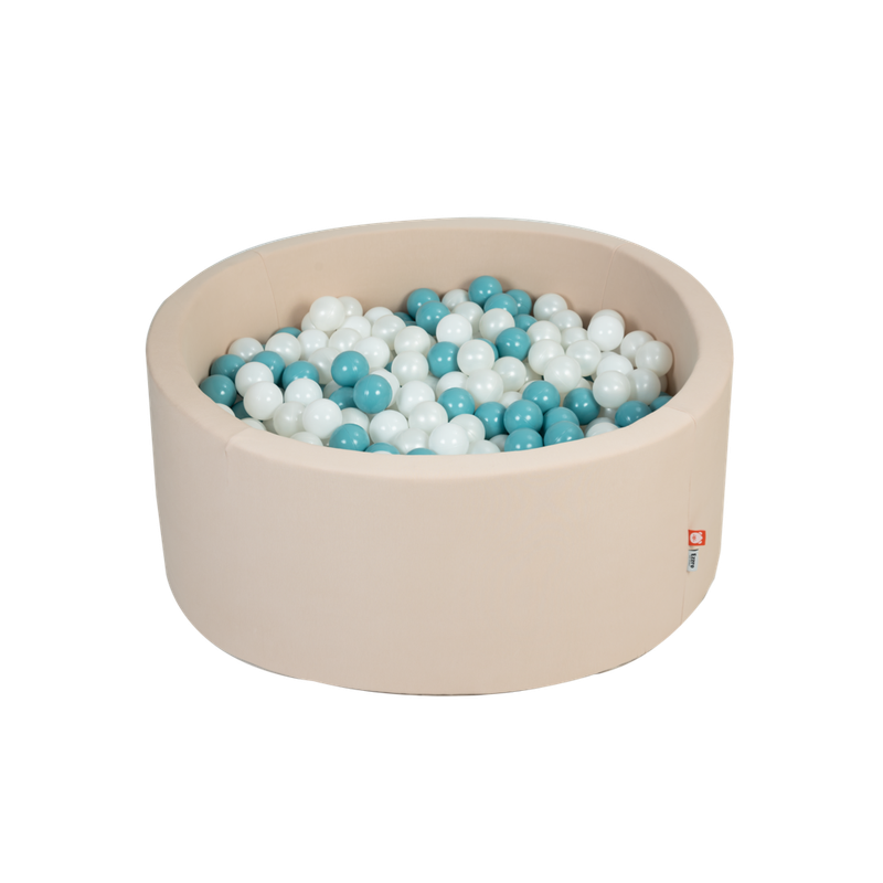 Ezzro Beige Round Ball Pit With 400 Balls - Pearl, Aquamarine