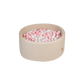 Ezzro Beige Round Ball Pit With 600 Balls - Baby Pink, White