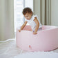 Ezzro Light Pink Round Ball Pit With 200 Balls - Baby Pink, White