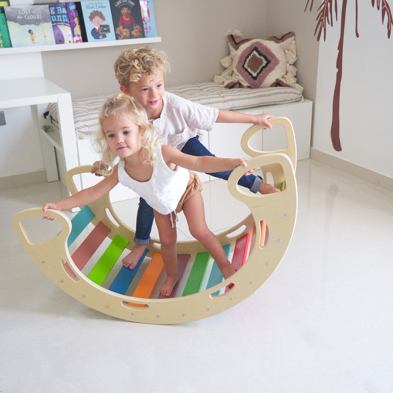 Ezzro Rainbow Large Rocker Balance Board - Laadlee