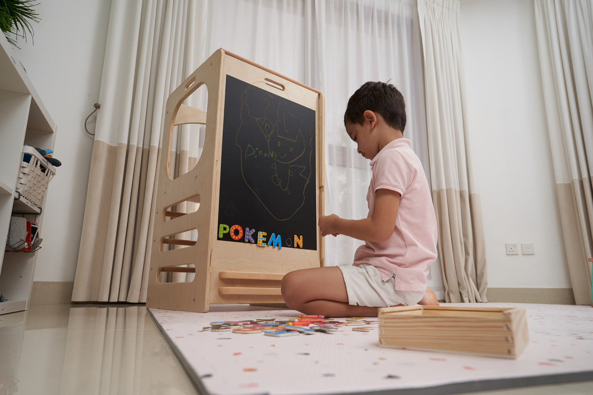 Ezzro Learning Tower with Duo Slide / Chalkboard - Laadlee