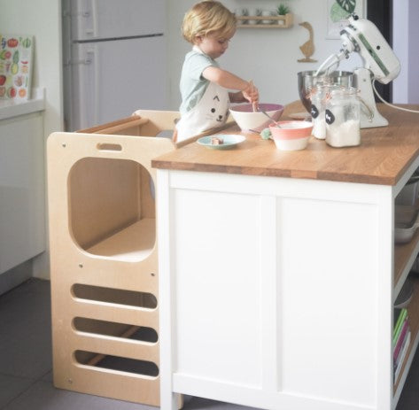 Ezzro Learning Tower with Duo Slide / Chalkboard - Laadlee