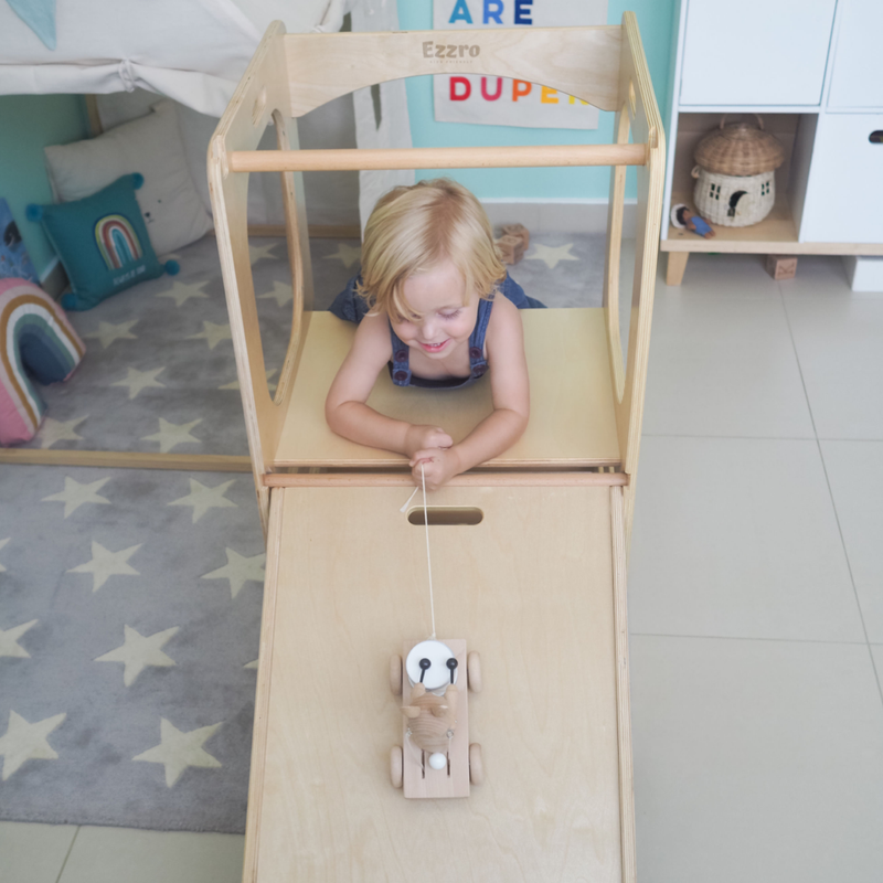 Ezzro Learning Tower with Duo Slide / Chalkboard - Laadlee