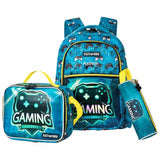 Eazy Kids Gaming 16Inch Backpack with Lunch Bag and Pencil Case (Set of 3)