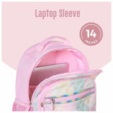 Eazy Kids Sugar Pop 17Inch Backpack With Lunch Bag and Pencil Case - Pink (Set of 3)