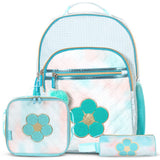 Eazy Kids Flora 18Inch Backpack With Lunch Bag and Pencil Case - Green (Set of 3)