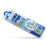 Eazy Kids 12-Pack 2B Pencils with Eraser Includes Sharpener -Blue