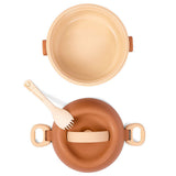 Eazy Kids 2 Compartment Lunch Box With Spoon 1320ml - Brown