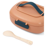 Eazy Kids 2 Compartment Lunch Box With Spoon 850ml - Brown
