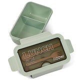 Eazy Kids 2 Compartment Lunch Box With Utensils 1100ml - Green
