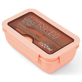 Eazy Kids 2 Compartment Lunch Box With Utensils 1100ml - Pink