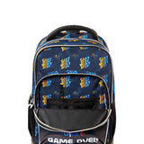 Eazy Kids Gamer 18Inch 4-Wheel Trolley School Bag With Lunch Bag and Pencil case (Set of 3)