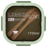 Eazy Kids 5 Compartment Lunch Box With Utensils 1700ml - Green