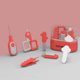 Eazy Kids 6 In 1 Baby Nail Care Set - Red
