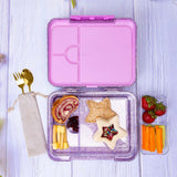 Eazy Kids Glitter 6/4 Convertible Bento Lunch Box - Purple