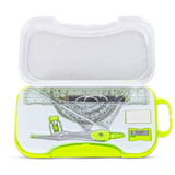 Eazy Kids 8-Piece Geometry Box Set – Compass, Ruler, Protractor- Green