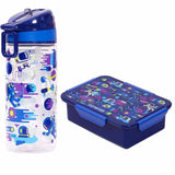 Eazy Kids Astronauts Lunch Box And Tritan Water Bottle With Carry handle 420ml - Blue