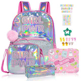 Eazy Kids Girl Power Back to School Combo Set - Pink (Set of 4)