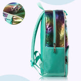 Eazy Kids Mermaid Shell 17Inch School Bag, Lunch Bag And Pencil Case - Green (Set of 3)