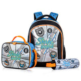 Eazy Kids 17" Backpack With Water Bottle, Lunch Box, Lunch Bag and Pencil Case - Skate Board