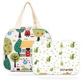 Eazy Kids Avagadro Bento Box With Insulated Lunch Bag & Cutter Set
