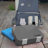 Eazy Kids Bento Boxes With Insulated Lunch Bag  - Grey