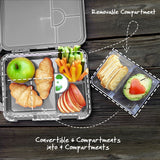 Eazy Kids Bento Boxes With Insulated Lunch Bag  - Grey